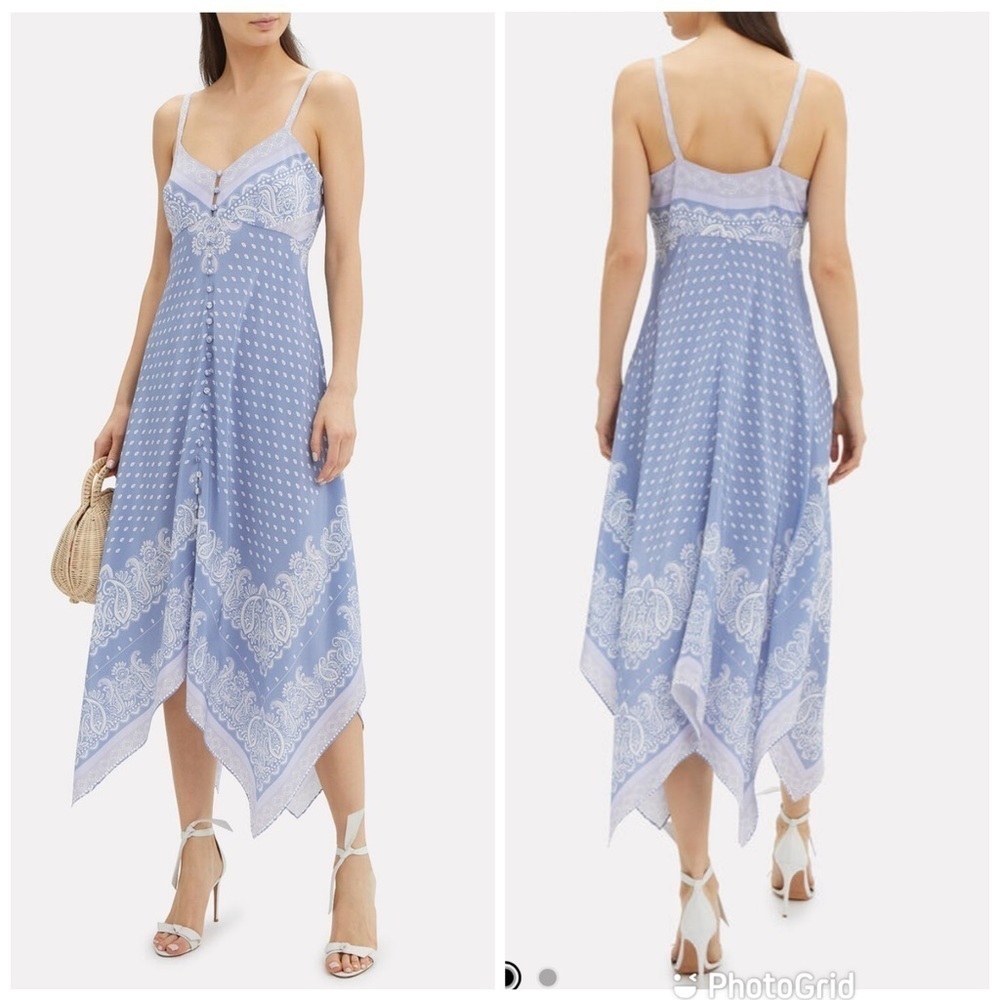 INTERMIX Isla Scarf Midi Dress Size 6
